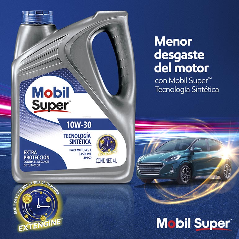 Mobil Super™ Tecnología Sintética: protección renovadora.