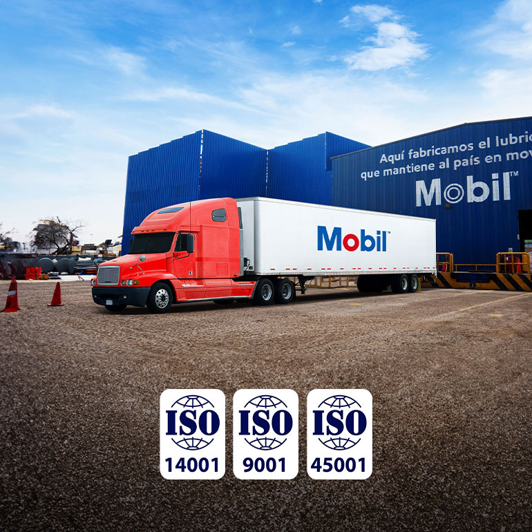 La certificación ISO 14001 fue otorgada a la planta Mobil™.